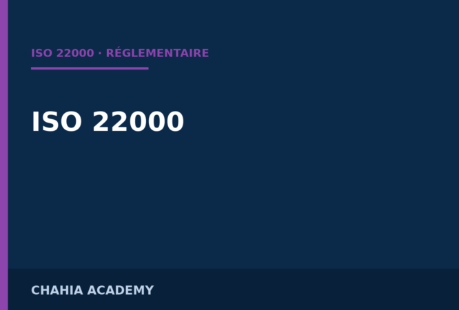 Couverture — ISO 22000