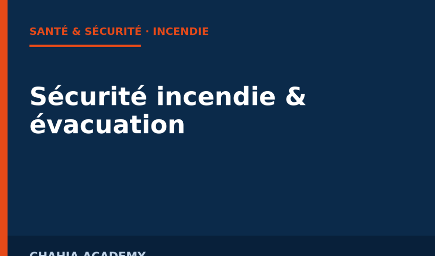 Couverture — Sécurité incendie & évacuation
